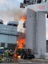 Flammen schlugen aus dem Silo